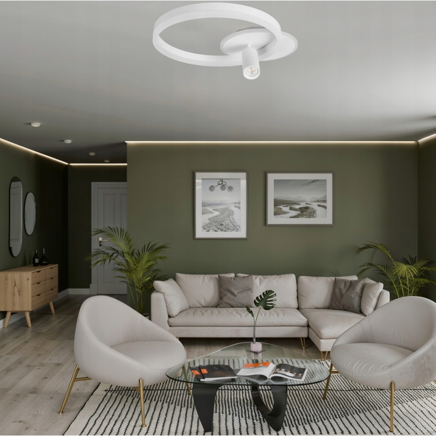 Plafonnier LED/38W/230V + 1xGU10/30W, blanc