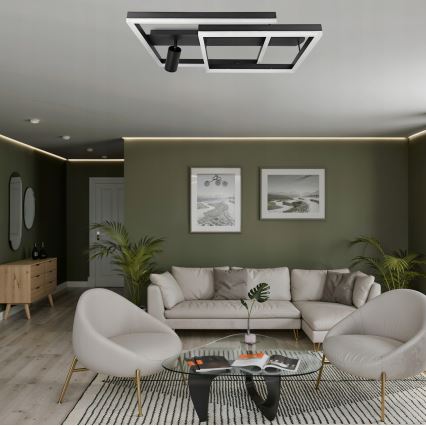 Plafonnier LED/38W/230V + 1xGU10/30W noir