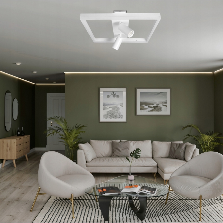 Plafonnier LED/38W/230V + 2xGU10/30W blanc