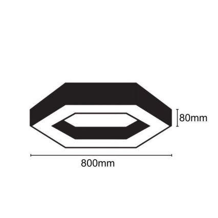 Plafonnier LED/40W/230V 4000K d. 80 cm