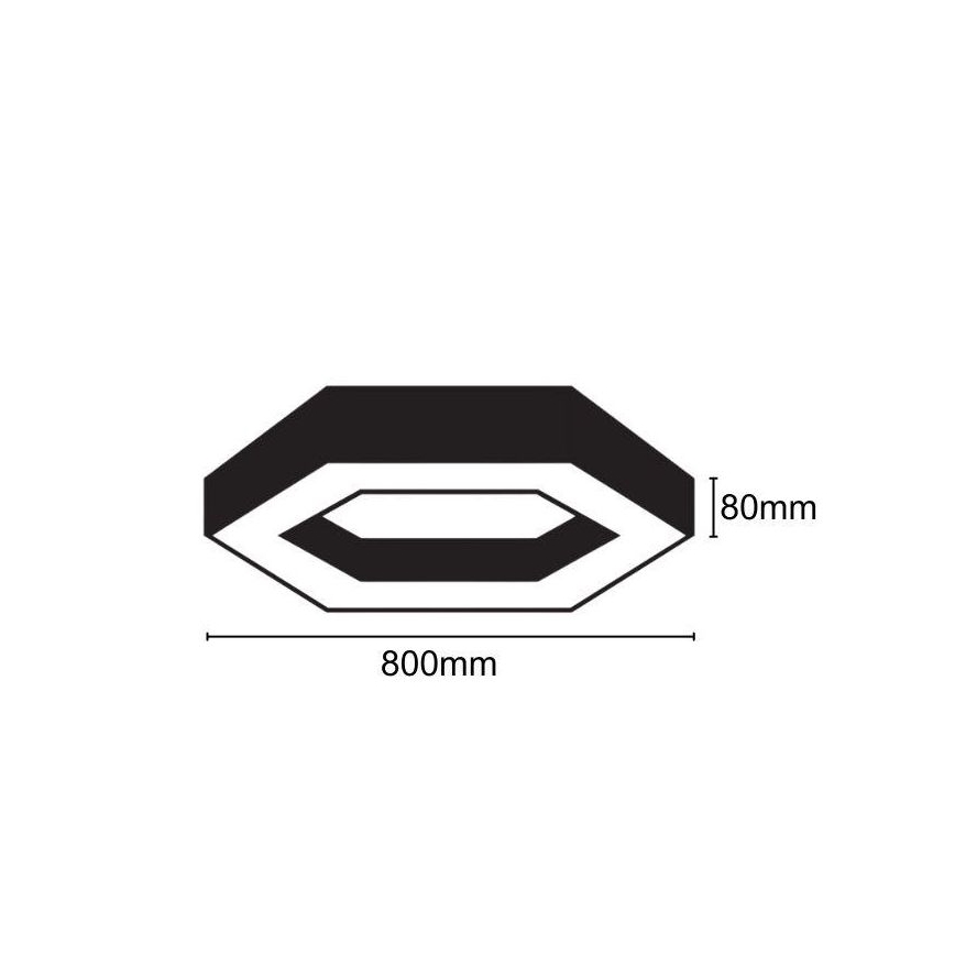 Plafonnier LED/40W/230V 4000K d. 80 cm