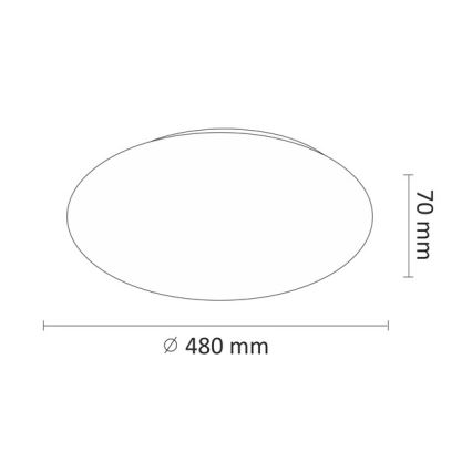 Plafonnier LED/45W/230V 3000K/4000K/6400K d. 48 cm blanc