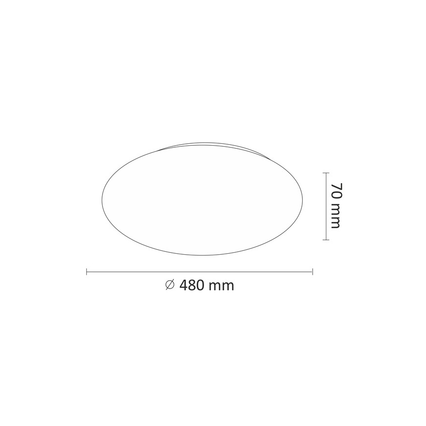 Plafonnier LED/45W/230V 3000K/4000K/6400K d. 48 cm blanc