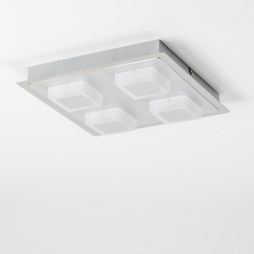 Plafonnier LED 4xLED/5W/230V 3000K 28x28 cm chrome mat