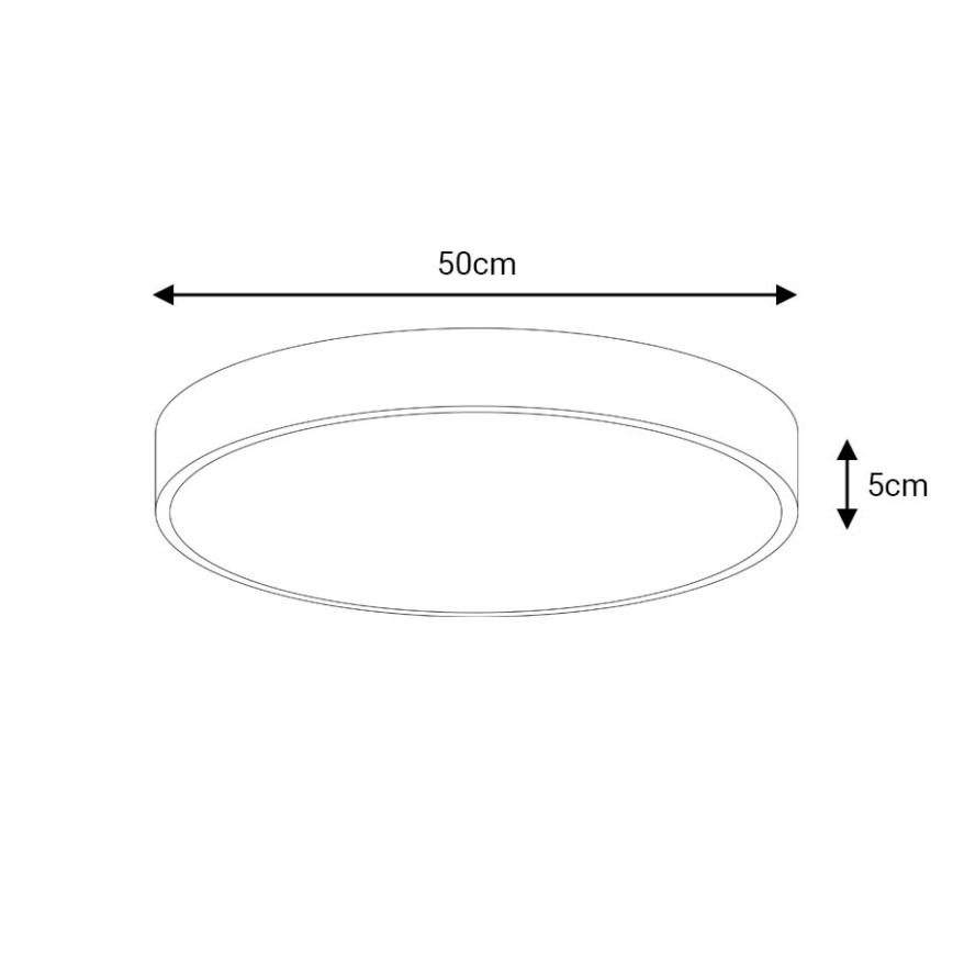Plafonnier LED/50W/230V 4000K d. 50 cm blanc