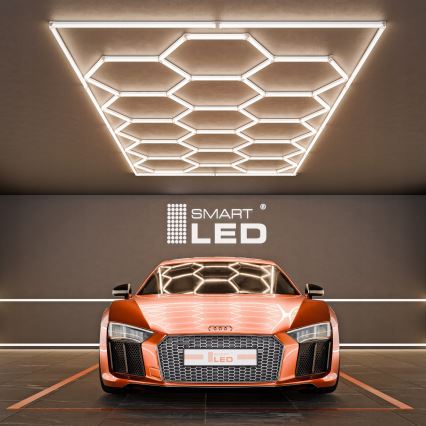 Plafonnier LED HEXAGON LED/696W/85-265V 4000K 484x243 cm IRC 90 IP54 blanc