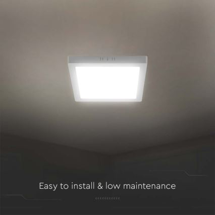 Plafonnier LED/6W/230V 3000K 12x12 cm blanc
