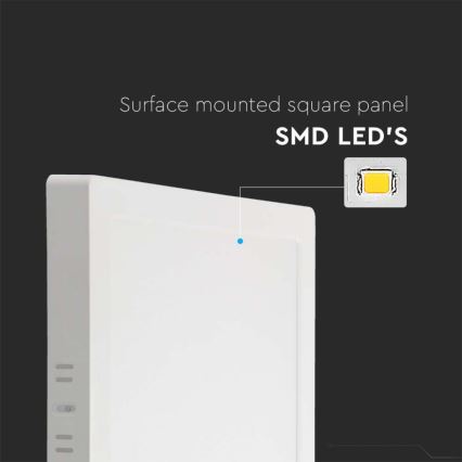 Plafonnier LED/6W/230V 3000K 12x12 cm blanc