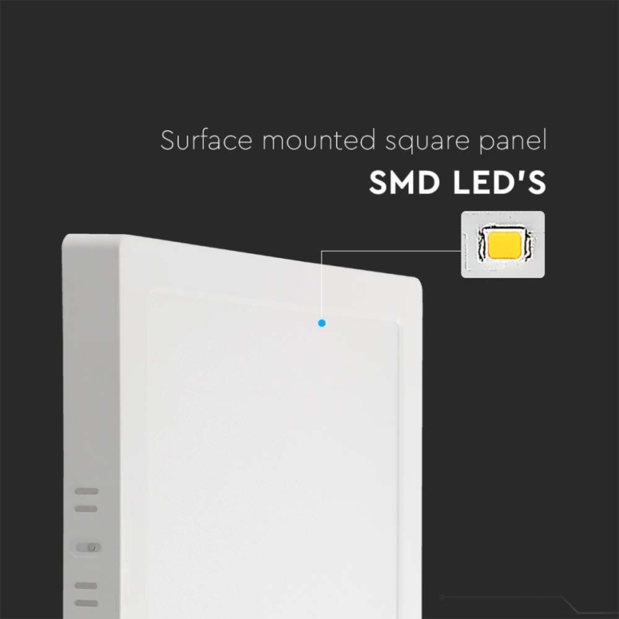 Plafonnier LED/6W/230V 3000K 12x12 cm blanc