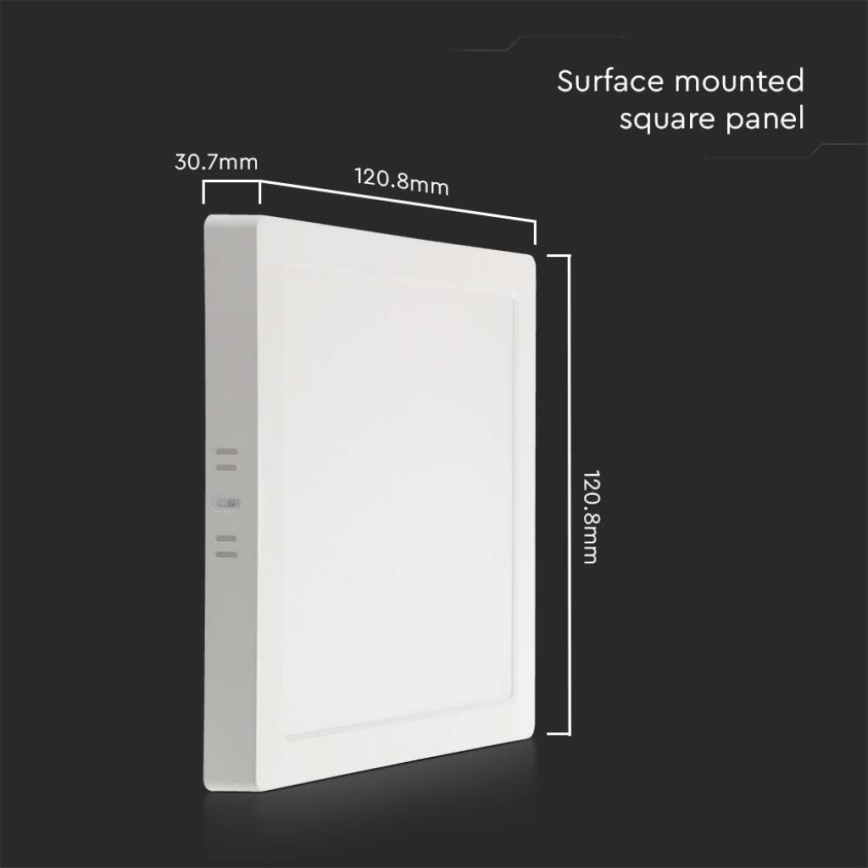 Plafonnier LED/6W/230V 3000K 12x12 cm blanc