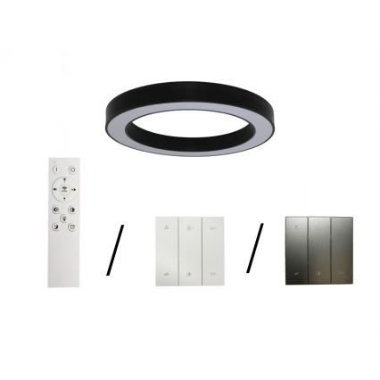 Plafonnier LED/80W/230V 3000/4000/6500K Ø 80 cm noir