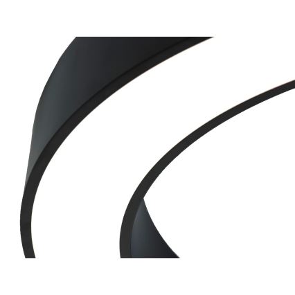 Plafonnier LED/80W/230V 3000/4000/6500K Ø 80 cm noir