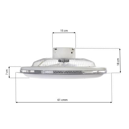 Plafonnier LED à intensité variable avec ventilateur ZONDA LED/65W/230V 3000-6500K noir + télécommande