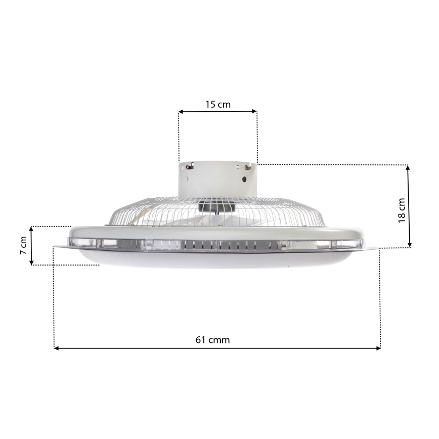 Plafonnier LED à intensité variable avec ventilateur ZONDA LED/65W/230V 3000-6500K noir + télécommande