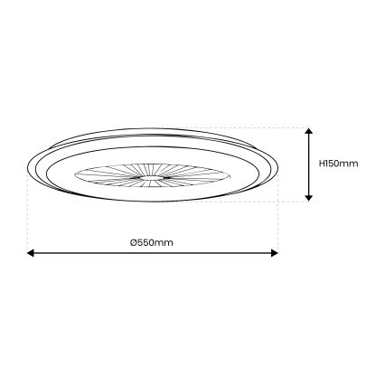 Plafonnier LED à intensité variable avec ventilateur ARIA LED/38W/230V 3000-6000K argenté + télécommande