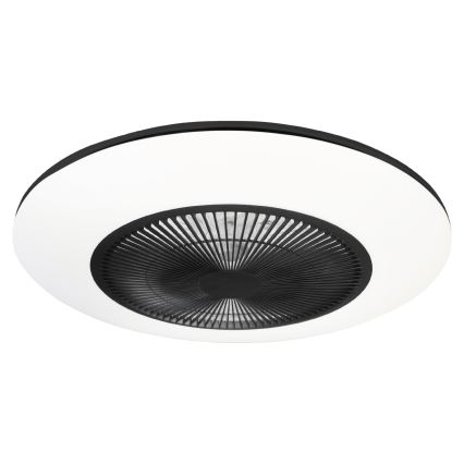 Plafonnier LED à intensité variable avec ventilateur ARIA LED/38W/230V 3000-6000K noir/blanc + télécommande