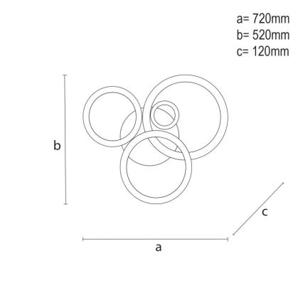 Plafonnier LED à intensité variable LED/120W/230V 3000-6500K + télécommande