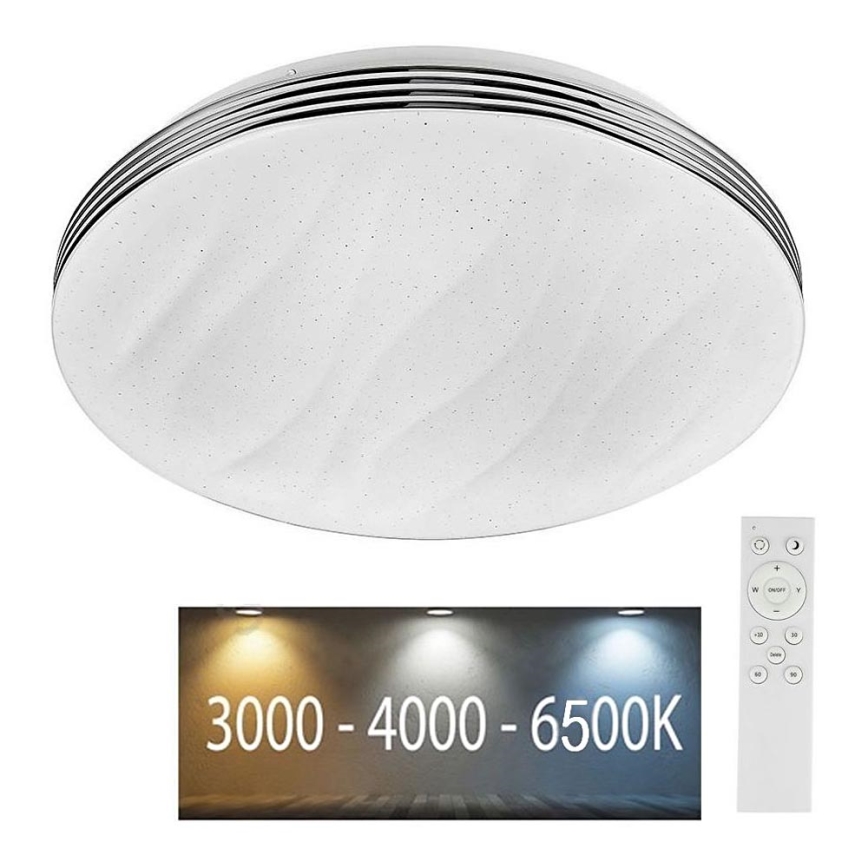 Plafonnier LED à intensité variable LED/60W/230V 3000K/4000K/6500K + télécommande