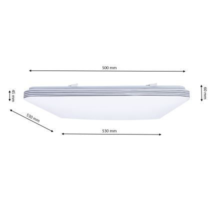 Plafonnier LED à intensité variable PALERMO LED/72W/230V + télécommande