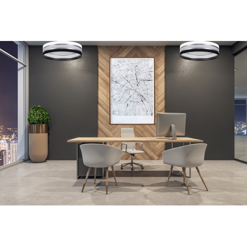 Plafonnier à intensité variable SMART CORAL LED/24W/230V Wi-Fi Tuya noir/blanc + Télécommande