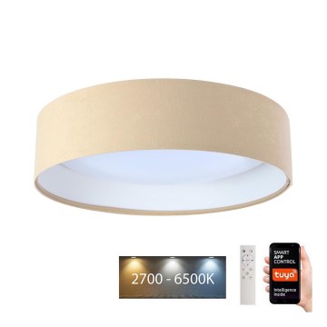 Plafonnier LED à intensité variable SMART GALAXY LED/24W/230V d. 45 cm 2700-6500K Wi-Fi Tuya beige/blanc + télécommande