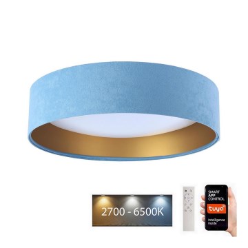 Plafonnier LED à intensité variable SMART GALAXY LED/24W/230V d. 45 cm 2700-6500K Wi-Fi Tuya bleu/doré + télécommande