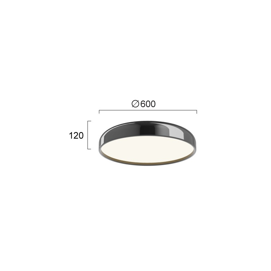 Plafonnier LED ALENSA LED/60W/230V noir