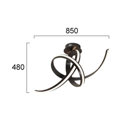 Plafonnier LED AREZIA LED/41W/230V noir