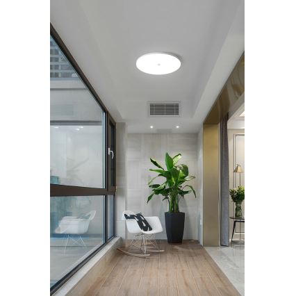 Plafonnier LED avec capteur crépusculaire et détecteur de mouvement MORETTI LED/24W/230V Ø 30 cm IP40 6500K