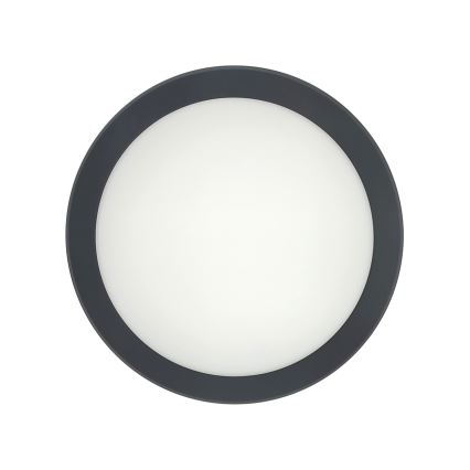 Plafonnier LED avec détecteur de mouvement, 20 W, 230 V, 3000/4000/6500 K, Ø 230 cm, IP54, anthracite