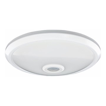 Plafonnier LED avec détecteur de mouvement et capteur crépusculaire LED/12W/230V Ø 29 cm blanc