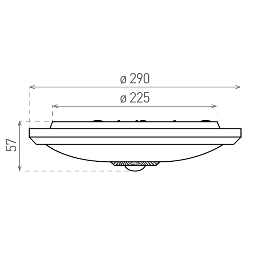 Plafonnier LED avec détecteur de mouvement et capteur crépusculaire LED/12W/230V Ø 29 cm blanc