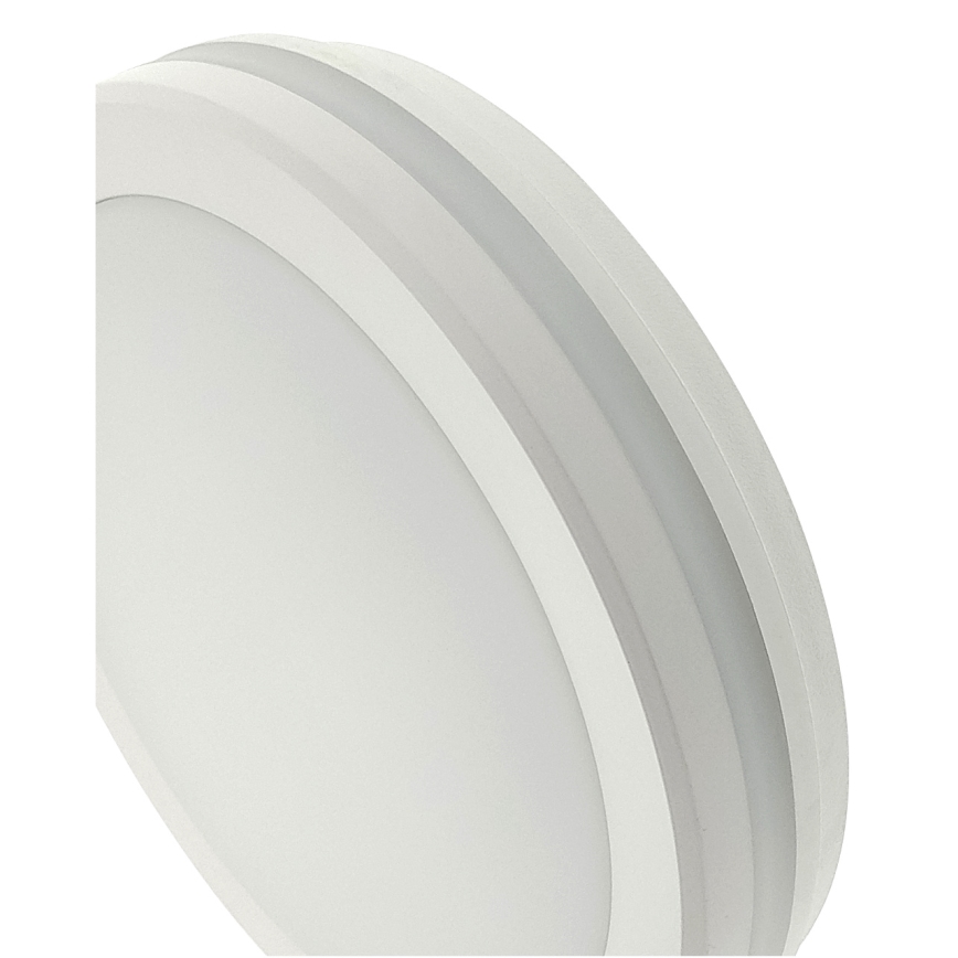 Plafonnier LED à détecteur de mouvement — 20 W, 230 V, 3000/4000/6500 K, Ø 230 cm, IP54, gris