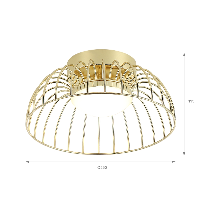 Plafonnier LED BETSY LED/12W/230V de 25 cm doré