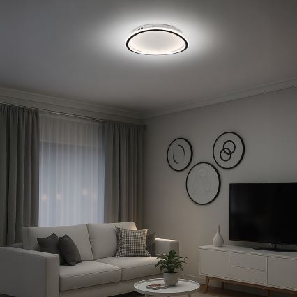 Plafonnier LED CALI, 30 W, 230 V, Ø 40 cm, noir