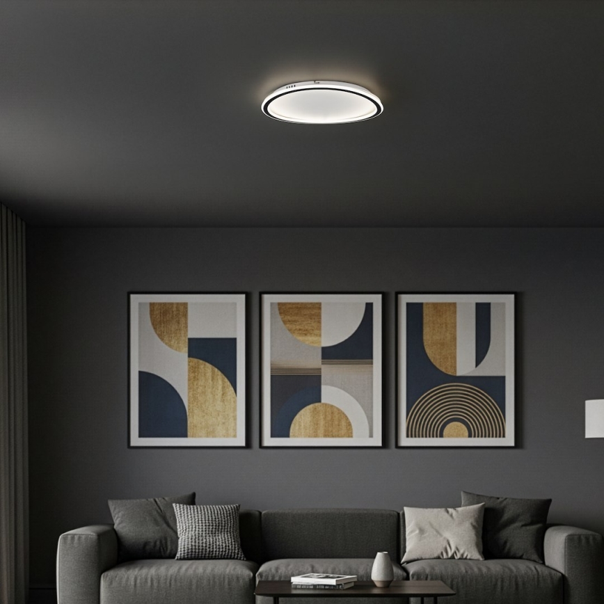 Plafonnier LED CALI, 30 W, 230 V, Ø 40 cm, noir