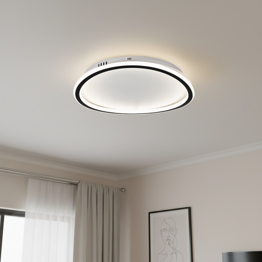 Plafonnier LED CALI, 30 W, 230 V, Ø 40 cm, noir