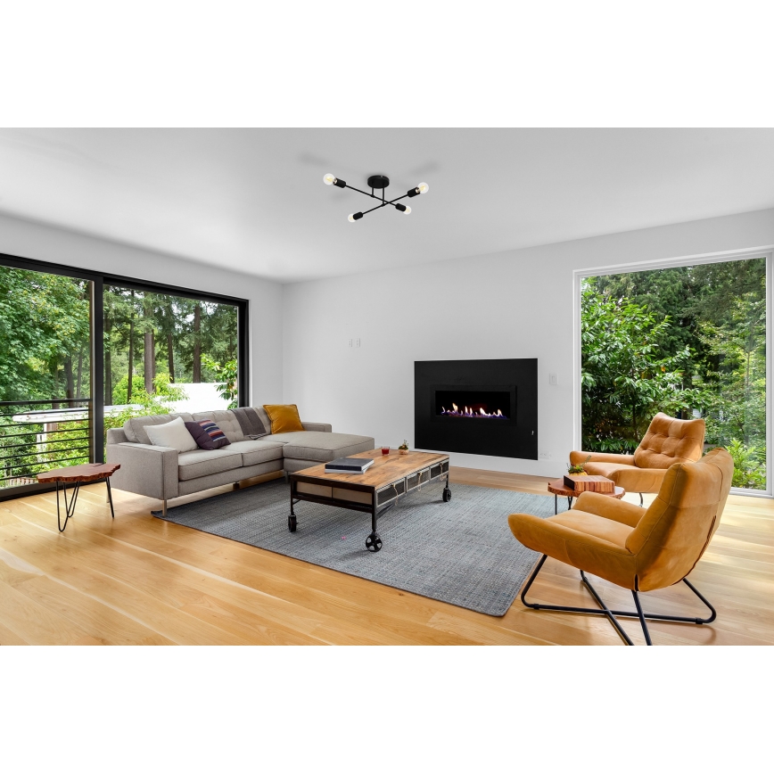 Plafonnier LED CAMBRIDGE 4xE27/8W/230V noir