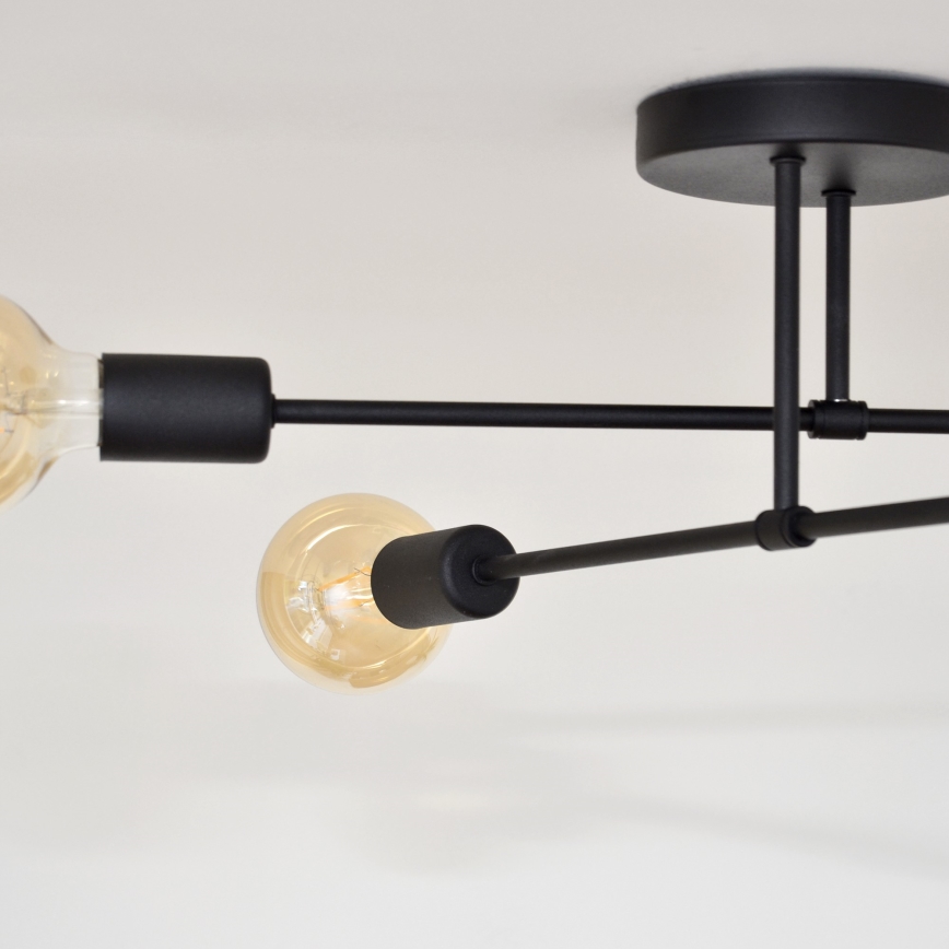 Plafonnier LED CAMBRIDGE 4xE27/8W/230V noir
