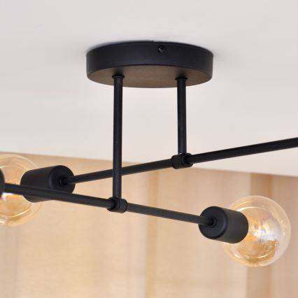 Plafonnier LED CAMBRIDGE 4xE27/8W/230V noir