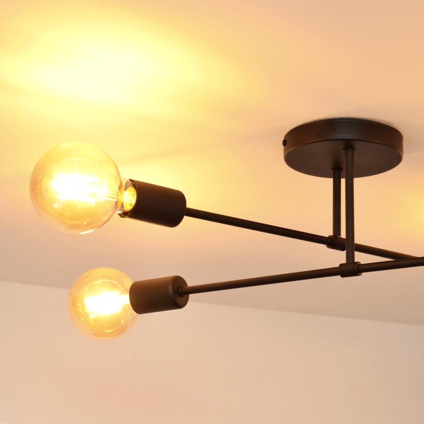Plafonnier LED CAMBRIDGE 4xE27/8W/230V noir