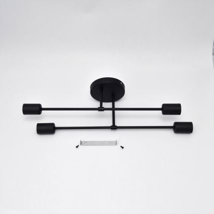 Plafonnier LED CAMBRIDGE 4xE27/8W/230V noir