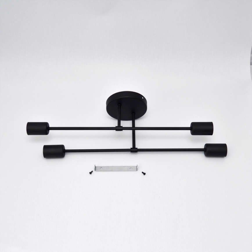 Plafonnier LED CAMBRIDGE 4xE27/8W/230V noir