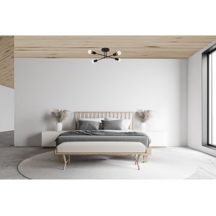 Plafonnier LED CAMBRIDGE 4xE27/8W/230V noir