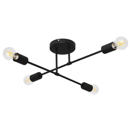 Plafonnier LED CAMBRIDGE 4xE27/8W/230V noir