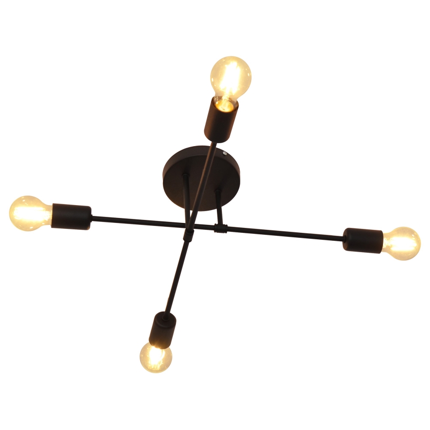 Plafonnier LED CAMBRIDGE 4xE27/8W/230V noir