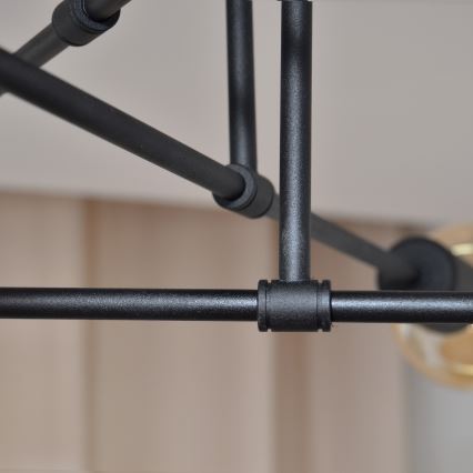 Plafonnier LED CAMBRIDGE 6xE27/8W/230V noir