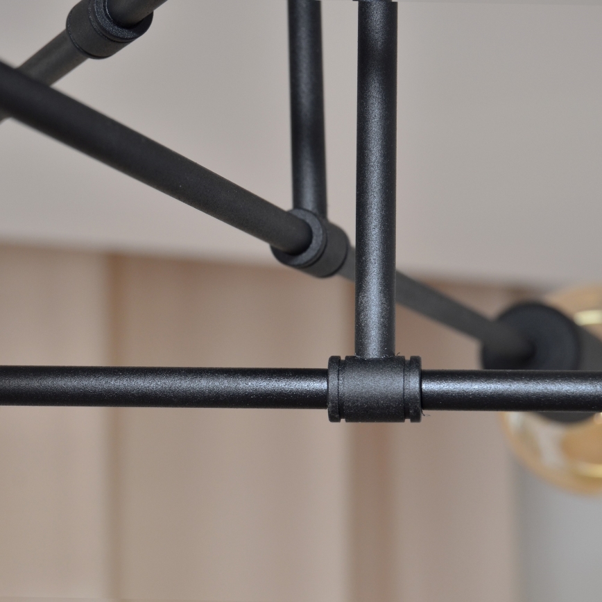 Plafonnier LED CAMBRIDGE 6xE27/8W/230V noir