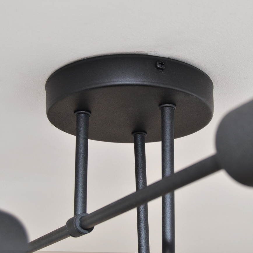 Plafonnier LED CAMBRIDGE 6xE27/8W/230V noir