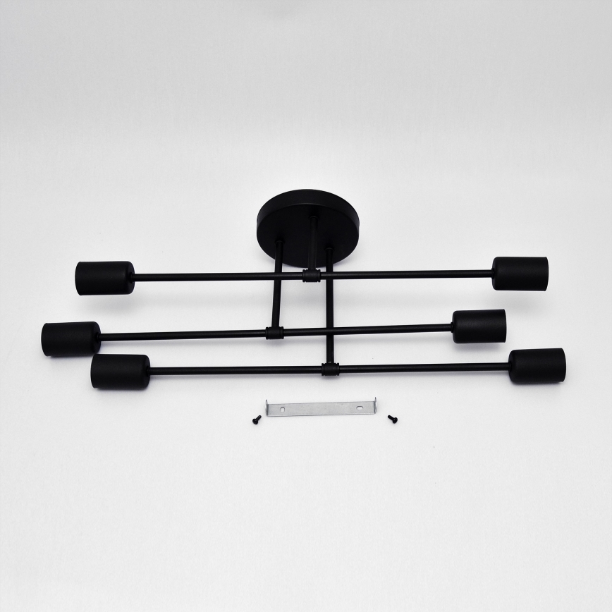 Plafonnier LED CAMBRIDGE 6xE27/8W/230V noir